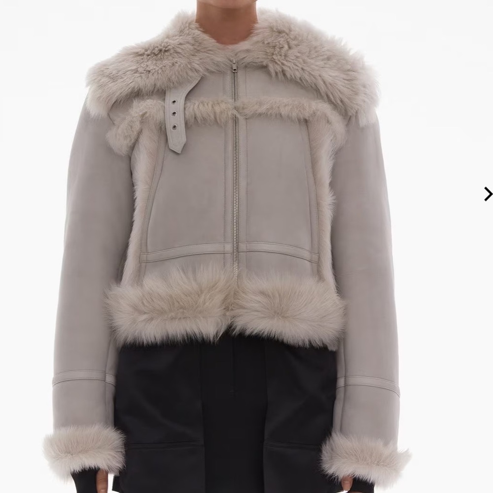 100% SHEARLING AVIATOR JACKET FROM HELMUT LANG - Picture 2 of 14